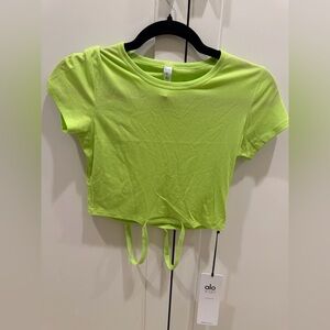 ALO Yoga Neon Green Crop Top